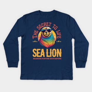 Sea Lion Life Kids Long Sleeve T-Shirt